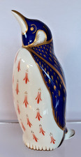 Stunning Royal Crown Derby Large Emperor Penguin Paperweight No Stopper 14cm tal