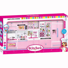 Doll Modern Kitchen Mini Playset|Kitchen Toys Pretend Play w/ light &sounds