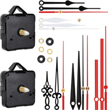 2 Silent Sweep Clock Motor Movement Mechanism with 5 Pack Different Size and Col