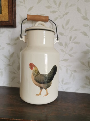 Vintage style enamel pot - vintage,
