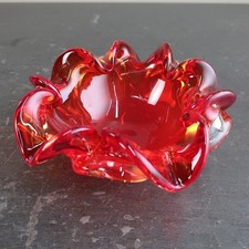 Vintage Red Murano Art Glass
