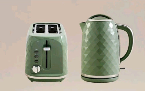 Green diamond kettle toaster - diamond, &