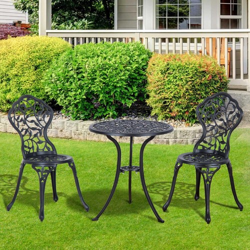 Cast aluminum bistro set - 3x,