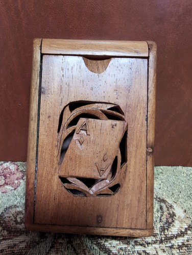 Vintage carved wooden playing - vintage,
