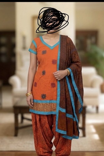 Punjabi suit with patiala - with,