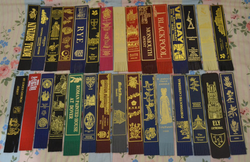 Vintage leather bookmarks - vintage,