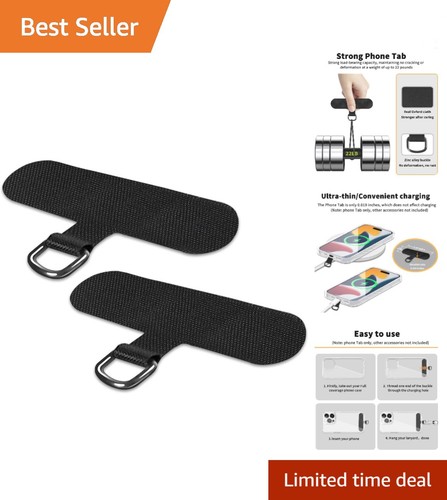 Classic black phone strap - black,