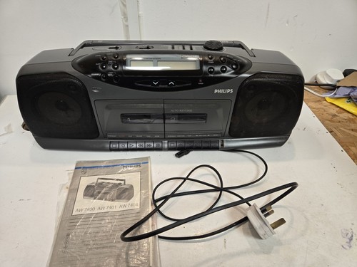 Philips duel cassette - cassette, radio