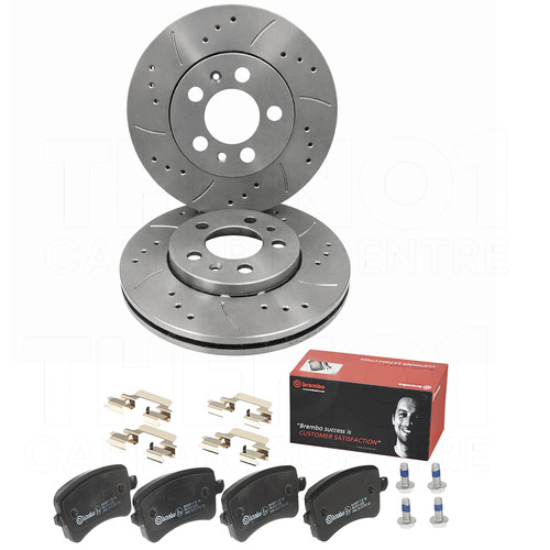 Rear drilled grooved discs - drilled,