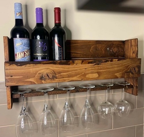Rustic wine gin rack holds - "rustic, rack"