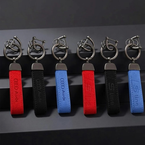 Audi keyring suede leather - keyring,