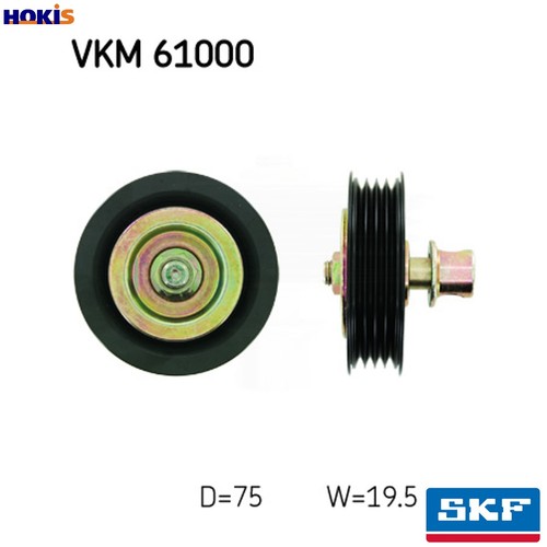 Deflectionguide pulley vribbed - deflectionguide,