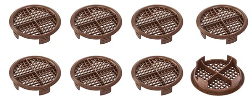 Brown plastic 70mm round - 8, x