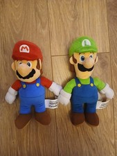 Jakks Pacific Nintendo Super Mario Bros Plush Toy Classic Mario & Luigi 9” plush