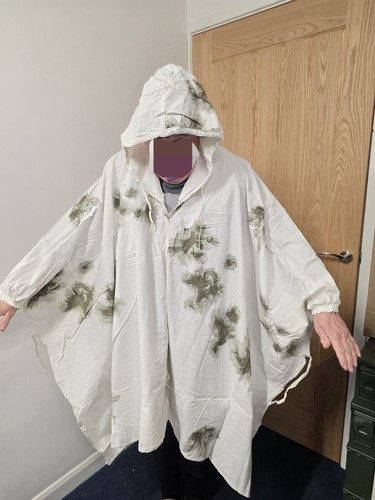 Vintage white poncho alpine - poncho,