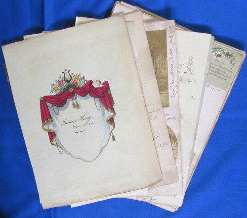 Victorian scrap album pages - pages, x