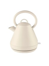 Cream 3KW Fast Boil Pyramid Kettle 1.7L - Features boil dry protection