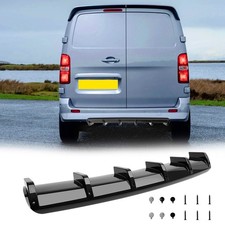 For Vauxhall Opel Vivaro Car Rear Bumper Diffuser Spoiler Splitter Fins Gloss