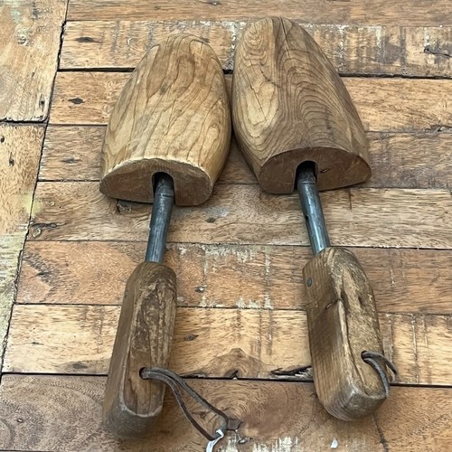 Vintage shoe trees wooden - vintage,