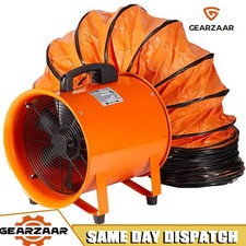12" 300mm Cyclone Dust Fume Extractor Ventilation Fan +10m PVC Ducting Portable