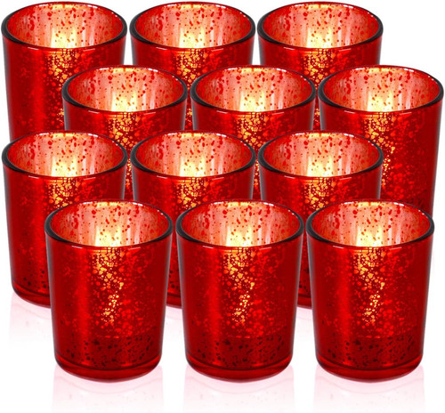 Red votive candle - votive, holders