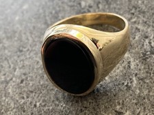 9ct Solid Gold Ring Onyx