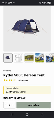 Eurohike rydal 500 - 500, 5