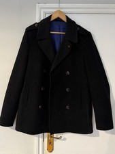 Genuine Ted Baker Mens Pea Coat - Black Size 4 - Large