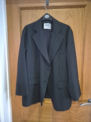 Zara women black pinstripe - women's,