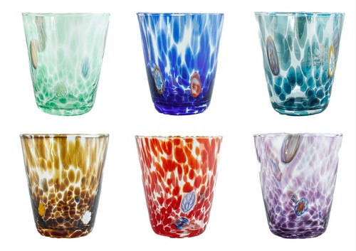 Set six murano glass - set,