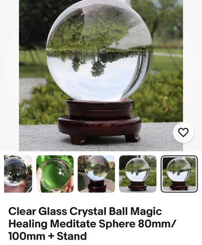 Clear glass crystal ball - ball, magic