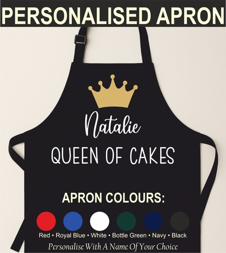 Personalised apron queen - queen, of