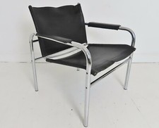 STUNNING VINTAGE SCANDINAVIAN IKEA TORD BJORKLUND LEATHER KLINTE CHAIR