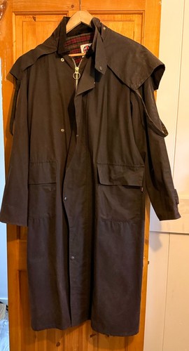 Brown english waxed cotton - brown,
