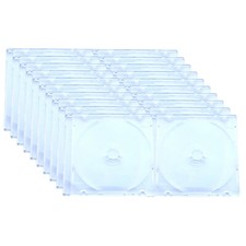 20 Slimline 8cm Clear Jewel Case Protects Mini CD DVD Gamecube Game Disc Storage
