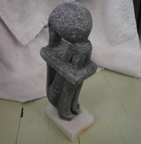Abstract stone sculpture - sculpture, a