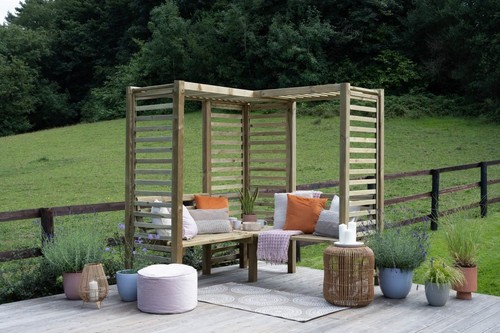 Wooden 8x1 corner - corner, arbour