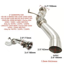 EXHAUST TURBO DOWNPIPE FOR BMW