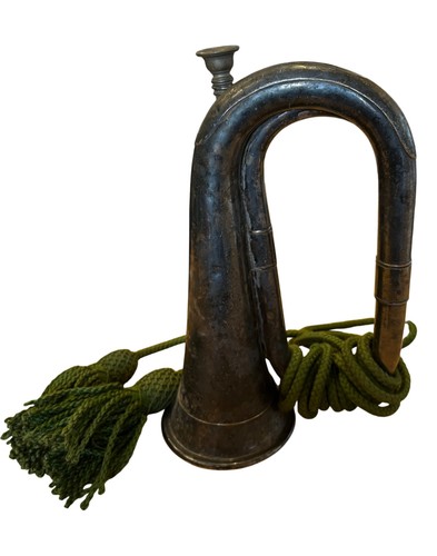 Vintage military bugle brass - bugle,