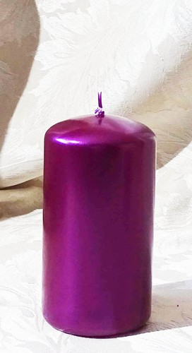 Purple metallic candle - (light),