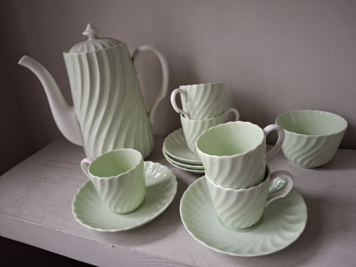 Minton china coffee set shell - minton,