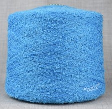 UNSUAL SOFT MOHAIR LOOP YARN AQUA BLUE  * HUGE  1 KG CONE * POODLE KNITTING WOOL