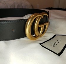 Gucci Black GG Buckle Logo