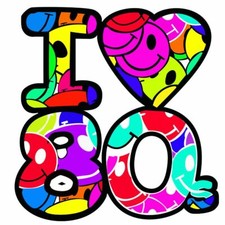 I Love The 80s Heart 1980s Classic Iron On Heat T-Shirt Transfer 6014792 ®