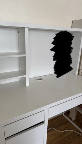 White computer desk - white,