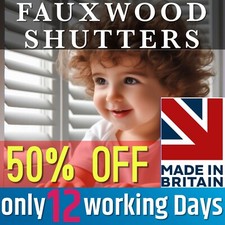 Plantation Shutters ( Solid FAUXWOOD , Made To Measure )