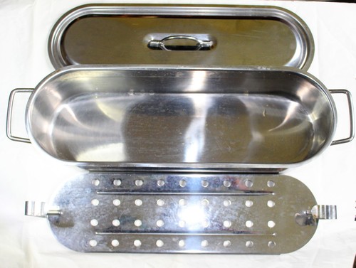 Fish poacher stainless - stainless, steel