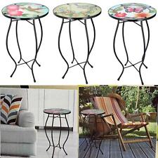 Round Side Coffee Patio Decor