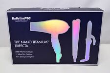 NEW BaByliss Pro Nano Titanium Trifecta Dryer Flat Iron & Curling Iron BNTPP49