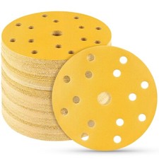 150mm DA Sanding Discs Abrasive Sandpaper hook loop pads 15 Holes 6" mixed Grits
